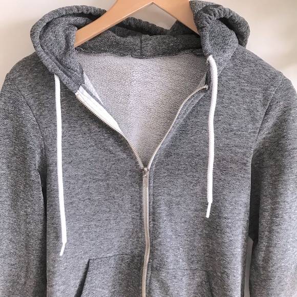 American Apparel | peppered charcoal fleece hoodie - Picture 4 of 5